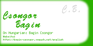 csongor bagin business card